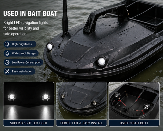Waterproof LED Navigation Light for Bait Boat