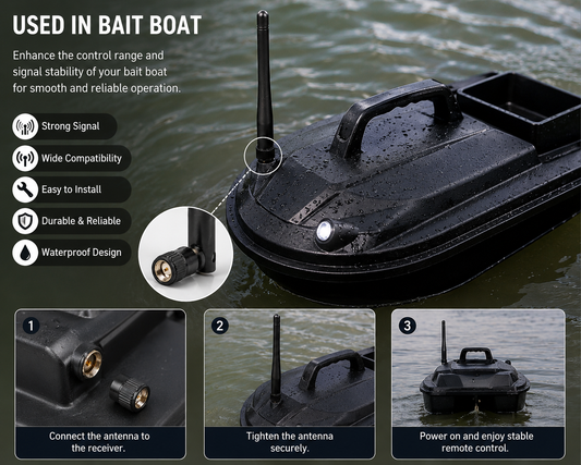 High Gain Antenna for RC Bait Boat